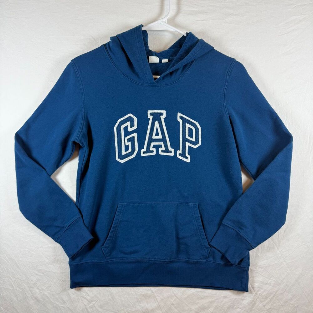 Gap Logo Hoodie Navy Blue Pullover Sz S